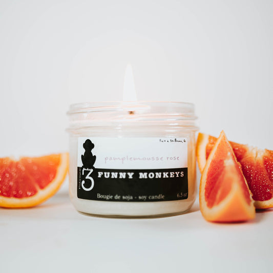 Pink grapefruit, soy candle