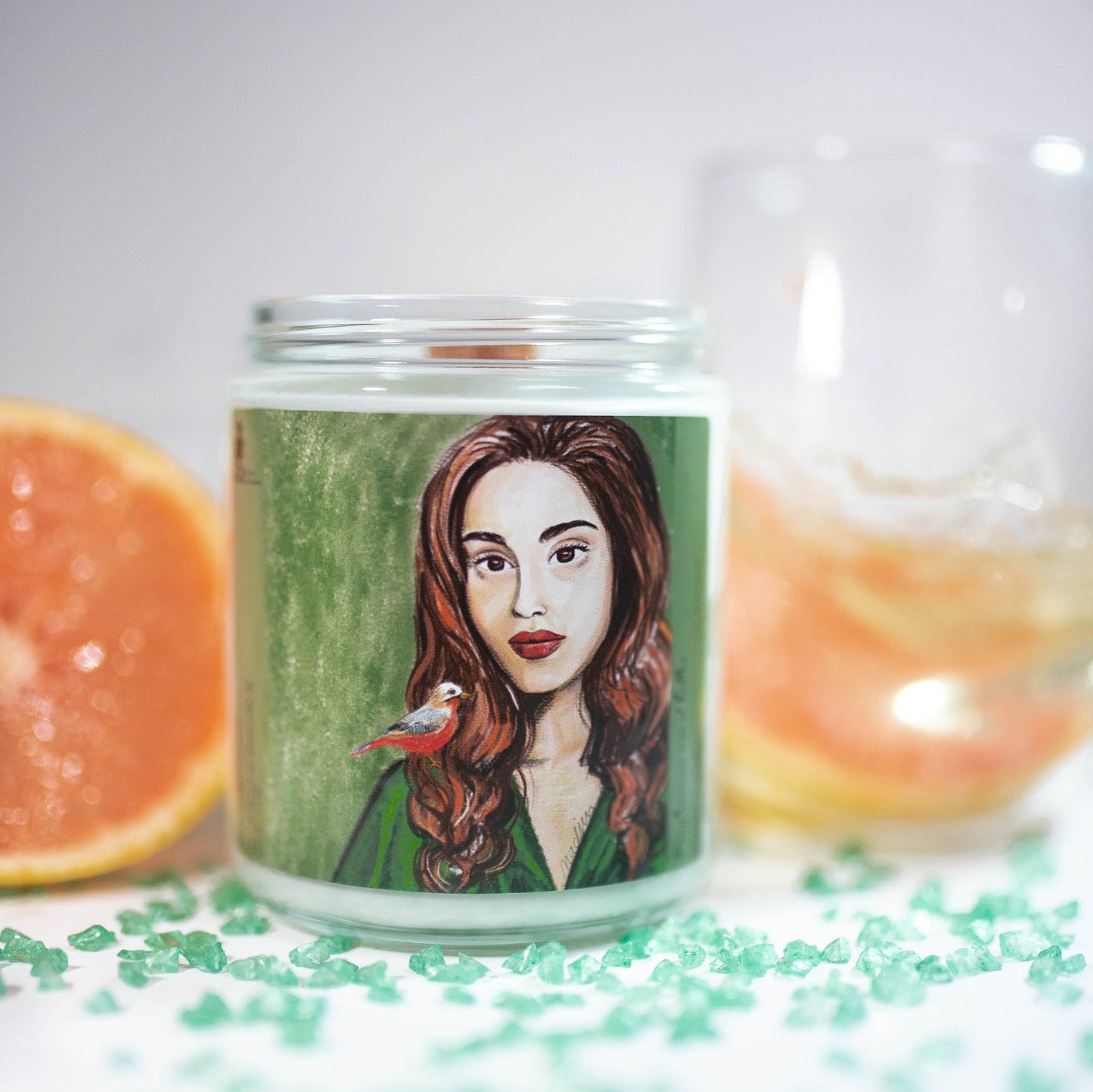 Pink grapefruit and bubbles, soy candle